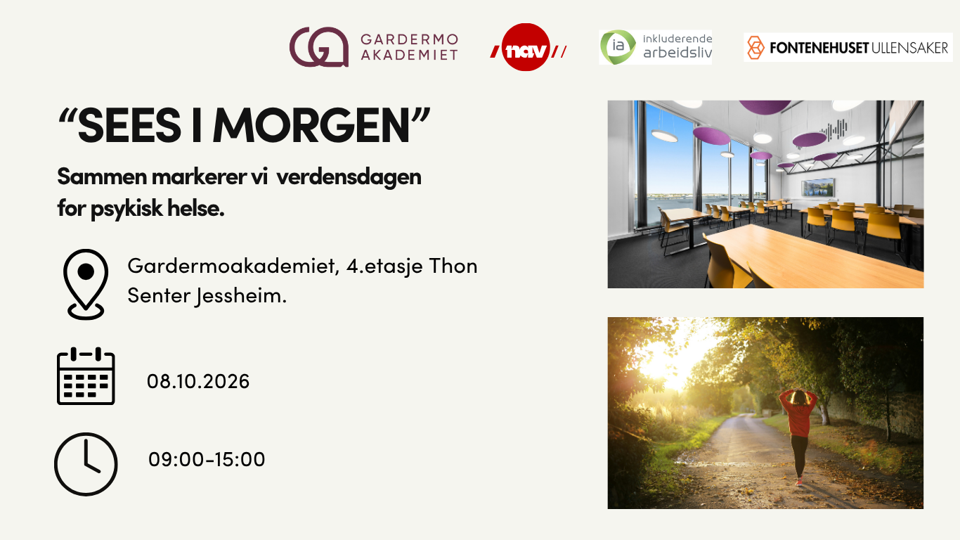 Sees i morgen! Psykisk helse og arbeid